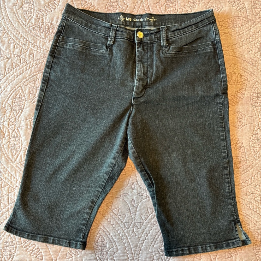 Lee Black Denim Knee-Length Shorts - Picture 2 of 12